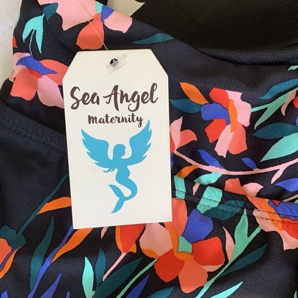 Sea Angel Maternity Size Small Multicolor Floral One Piece Swim Suit NWT - Picture 7 of 10